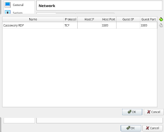 Virtual Box network config